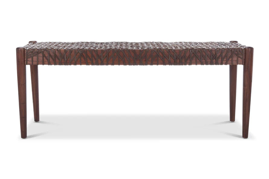 Evans Leather Bench - Provance Furniture