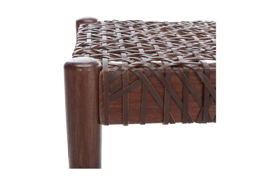 Evans Leather Bench - Provance Furniture
