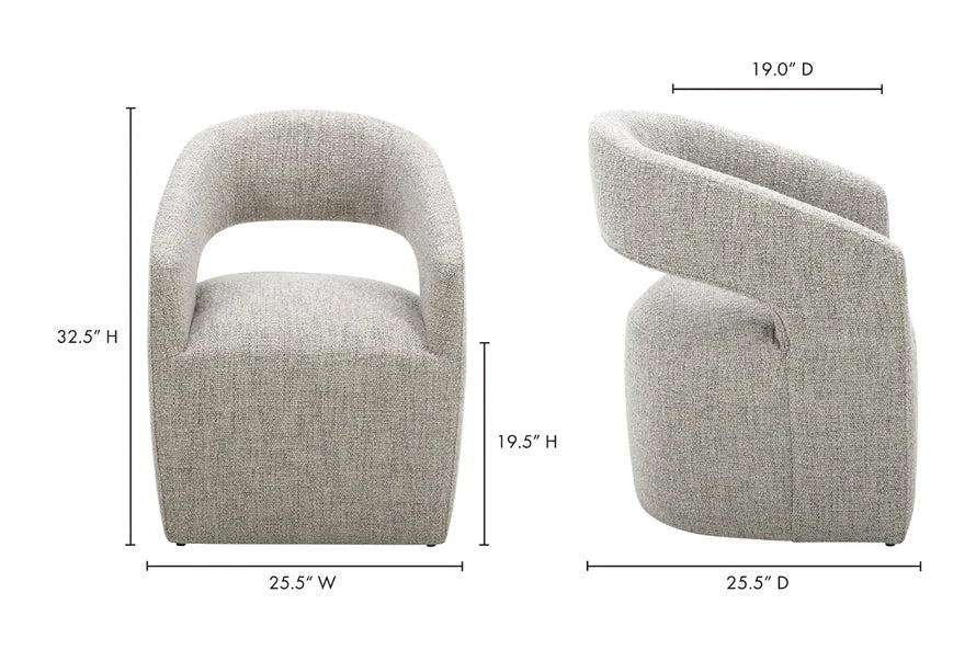 Fiona Rolling Dining Chair - Provance Furniture
