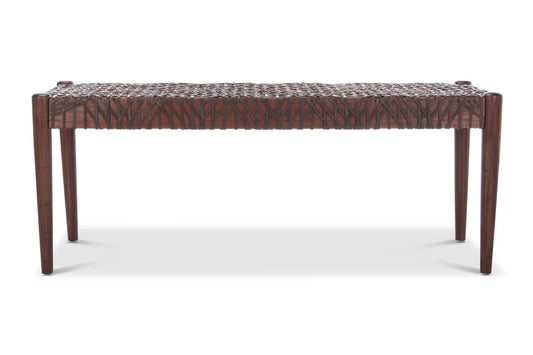 Evans Leather Bench - Provance Furniture
